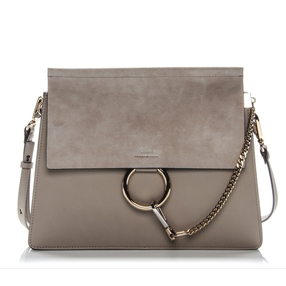 Chloe Handbags - CHLOE Calfskin Suede Medium Faye Shoulder Bag